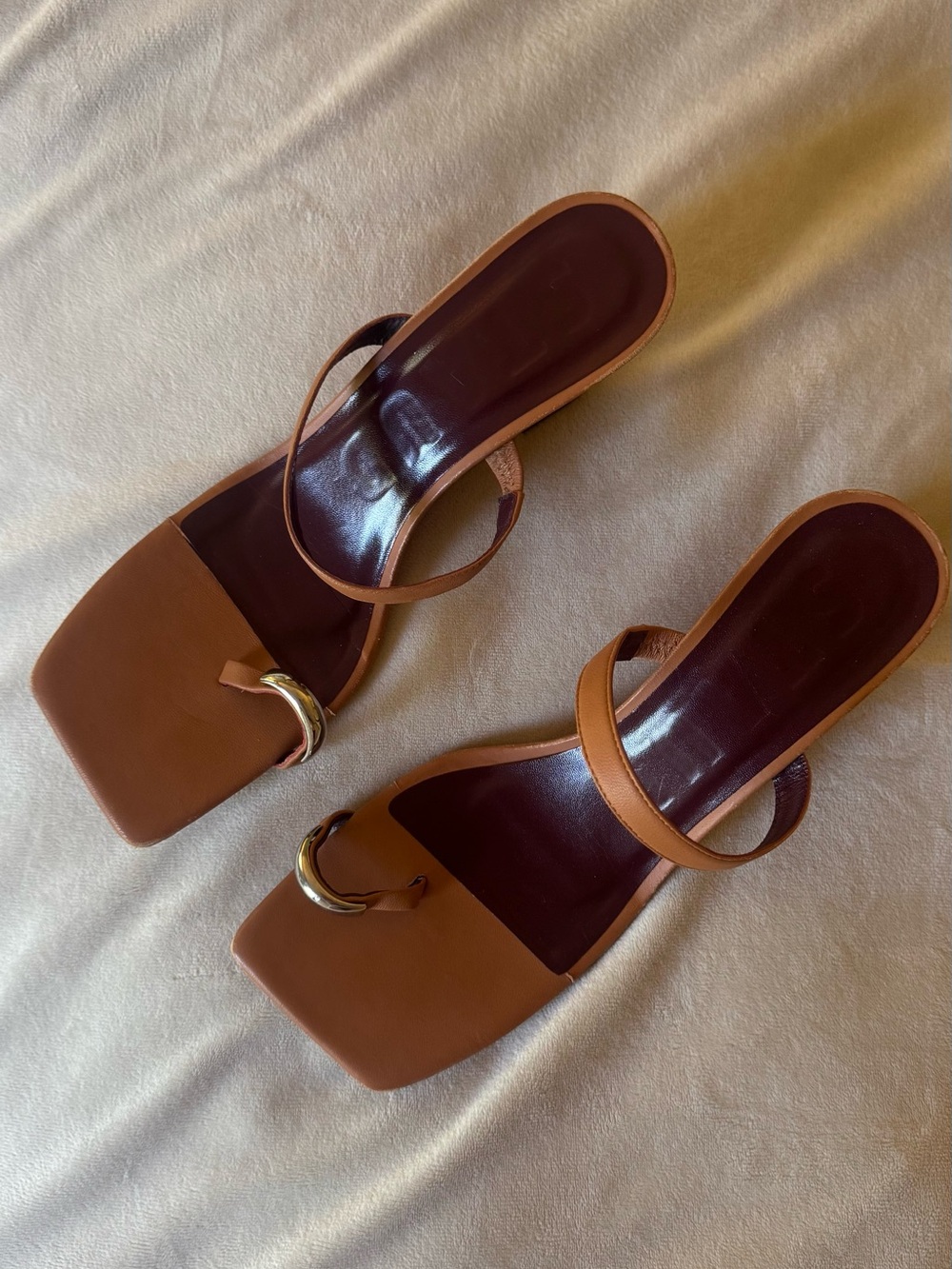 Staud Wedge Heel with toe metal accent strap